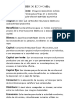 Glosario de Economia