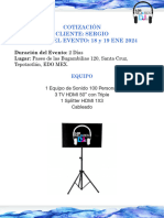 Cotización 3 TVs 50 Con Sonido 100 PAX - 18 Enero 2024 - Tepotzotlan