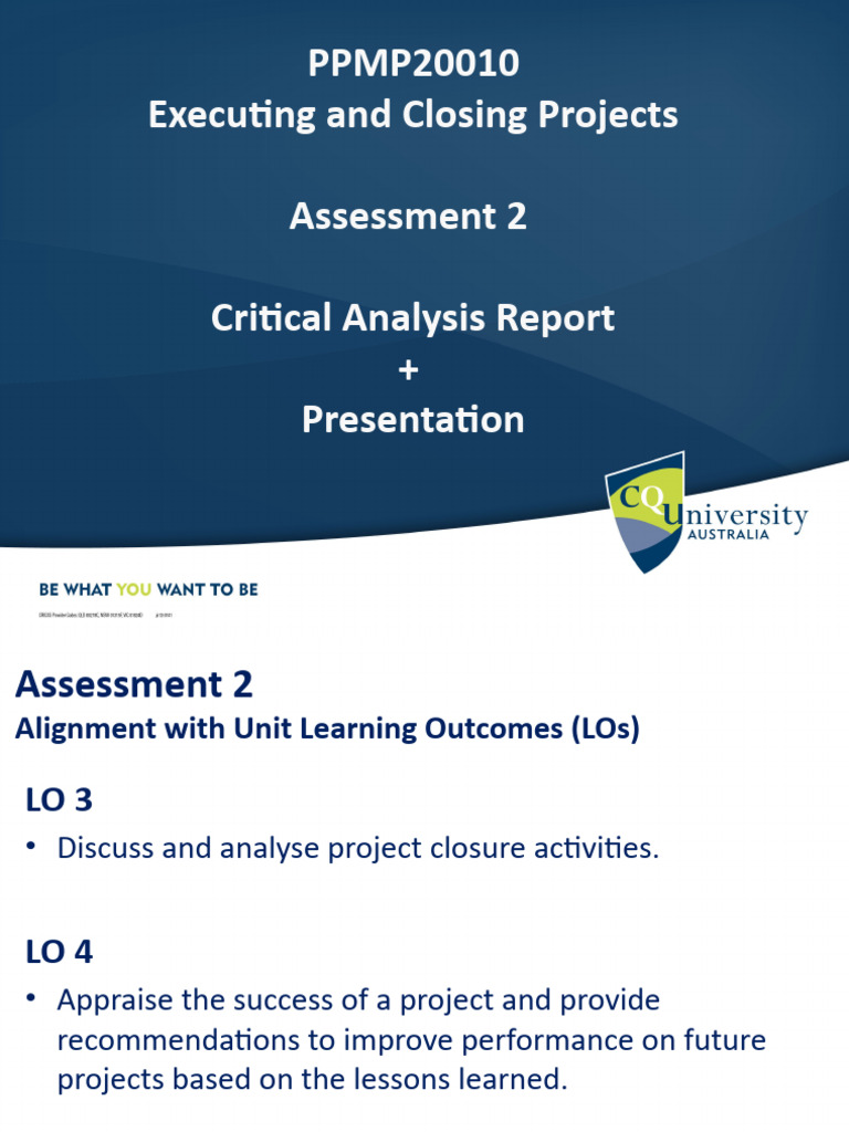 Assessment 2 Briefing Slides Pdf Project Management Critical