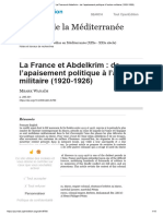 La France Et Abdelkrim - de L'apaisement Politique À L'action Militaire (1920-1926)