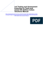 Instant download Psychological Testing and Assessment an Introduction to Tests and Measurement 8th Edition Cohen Solutions Manual pdf full chapter