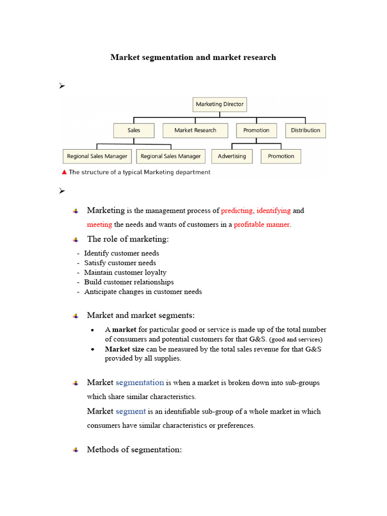 Market Segmentation and Research Guide | PDF | Market Segmentation ...
