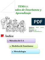 Tema 7 Los Métodos de E y A Primaria