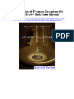 Instant Download Mathematics of Finance Canadian 8th Edition Brown Solutions Manual PDF Full Chapter