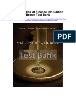 Instant download Mathematics of Finance 8th Edition Brown Test Bank pdf full chapter
