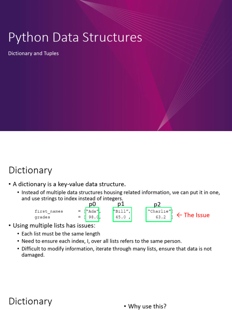 005 Python-Data-Structures-Dictionary-and-Tuples | PDF | Database Index ...