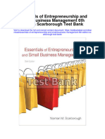 Instant Download Essentials of Entrepreneurship and Small Business Management 6th Edition Scarborough Test Bank PDF Full Chapter