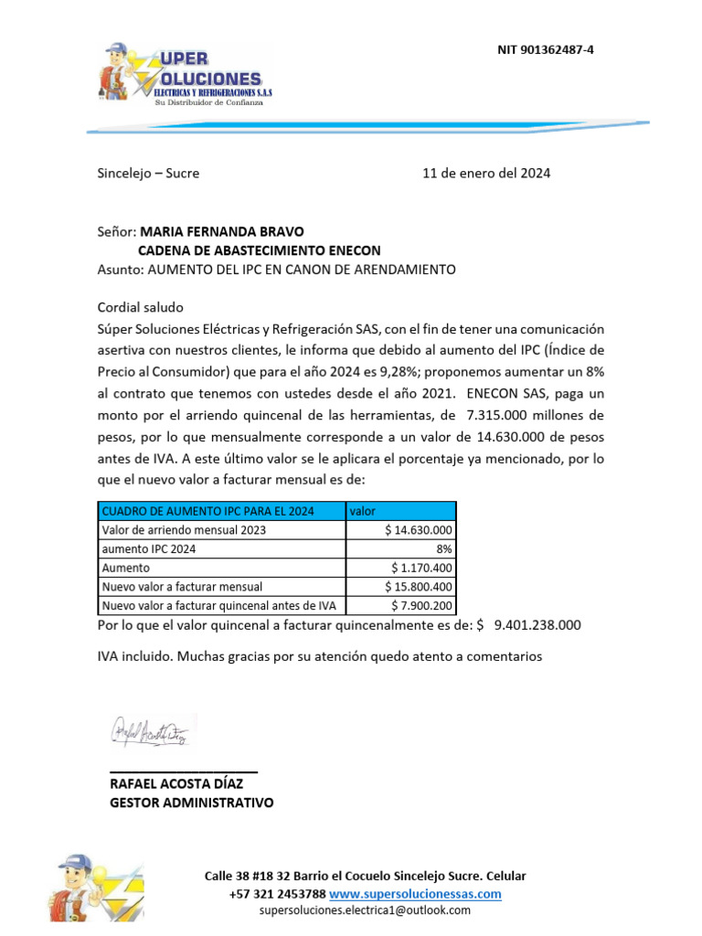 Aumento IPC 2024 PDF