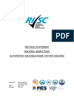 RISC Automated Racking Systems Method Statement and Risk Assessment