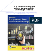 Instant download Essentials of Entrepreneurship and Small Business Management 9th Edition Scarborough Test Bank pdf full chapter