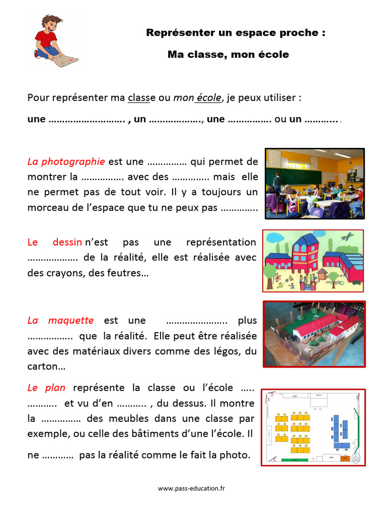 Représentation de mon école en CE1 | PDF