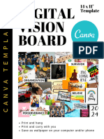 Digital Vision Board: 14 X 11" Template