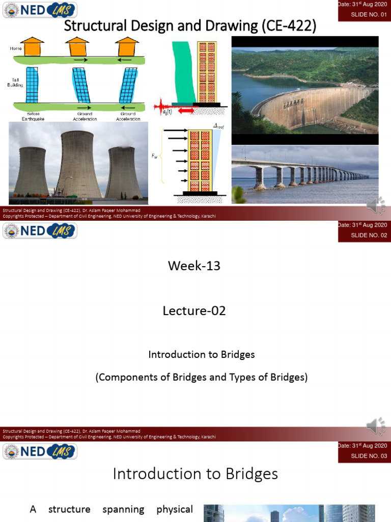 Week 13 CE422 L02 | PDF | Bridge | Civil Engineering