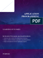 Application Programming Chapter One