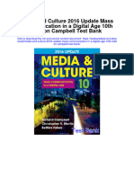 Instant Download Media and Culture 2016 Update Mass Communication in A Digital Age 10th Edition Campbell Test Bank PDF Full Chapter