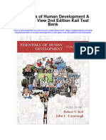 Instant Download Essentials of Human Development A Life Span View 2nd Edition Kail Test Bank PDF Full Chapter