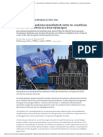 Paris 2024 - Des Policiers Manifestent Contre Les Conditions de Leur Mobilisation Aux Jeux Olympiques
