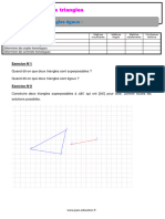 Evaluation 4ème Triangles Égaux
