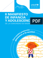 Ii Manifiesto de Infancia y Adolescencia de La Comunidad de Madrid