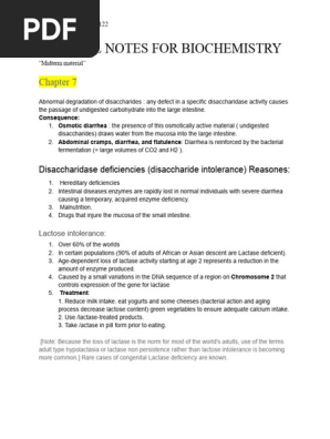 Clinical Notes for Biochemistry