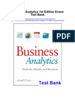Instant Download Business Analytics 1st Edition Evans Test Bank PDF Full Chapter