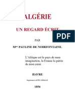 Algerie Regard Ecrit Noirfontaine