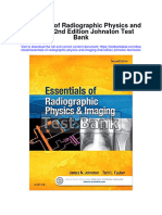 Instant Download Essentials of Radiographic Physics and Imaging 2nd Edition Johnston Test Bank PDF Full Chapter