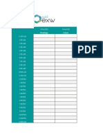 Plantilla Excel Horario Semanal Por Horas