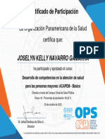 Desarrollo de Competencias en La Atención de Salud para Las Personas Mayores ACAPEM Básico-Certificado Del Curso 3715990