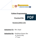 Shubham Jha Python Practical