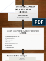 The Essential Parts of A Business Letter