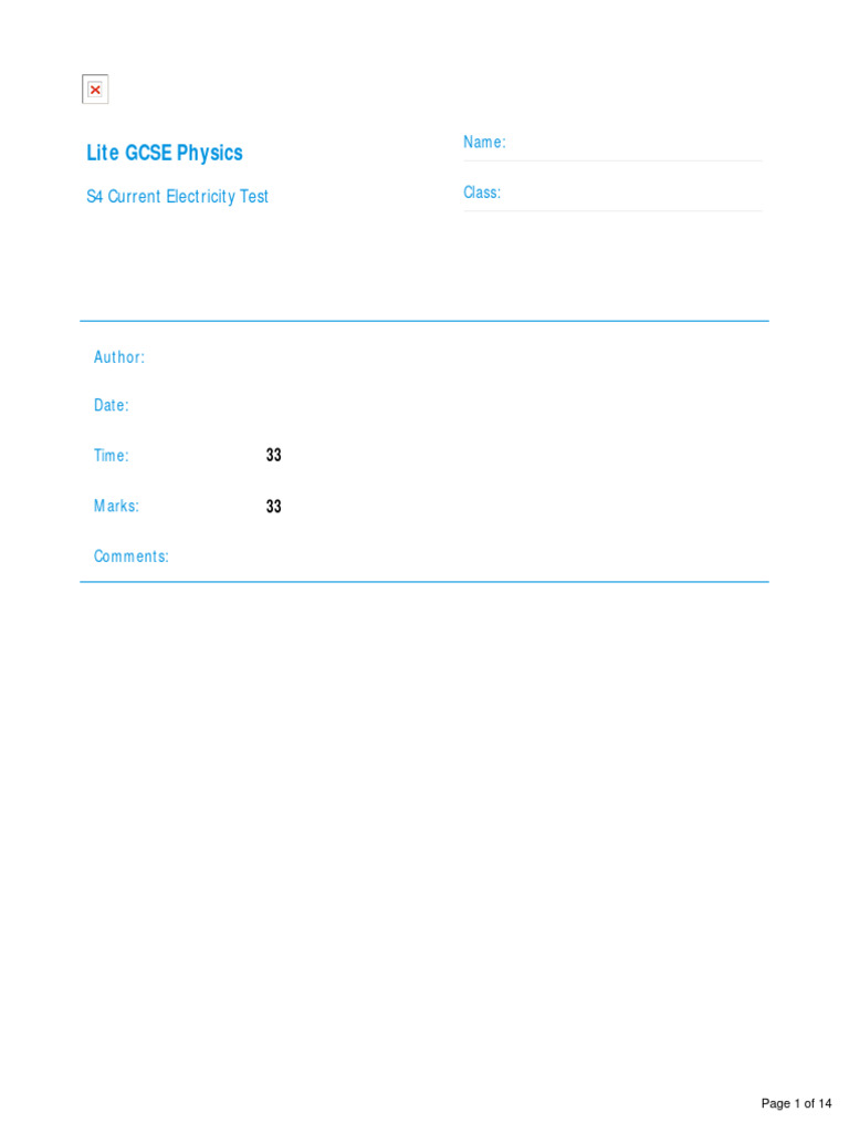 Current Elec Test and MS | PDF | Electrical Resistance And Conductance ...