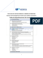 Homologación Medicina PY. UP. Medicina Interna