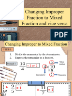 Changing Improper To Mixed Fraction