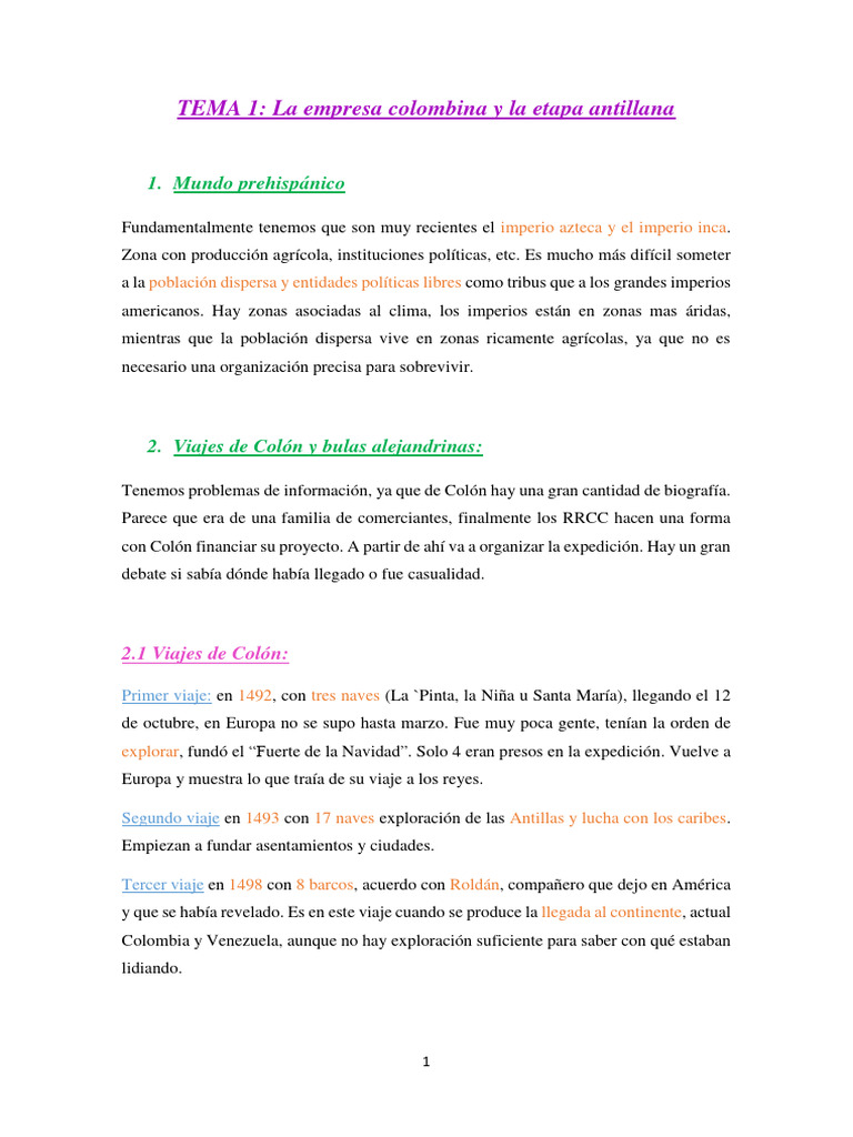 Tema 1 América Pdf Hernán Cortés Francisco Pizarro