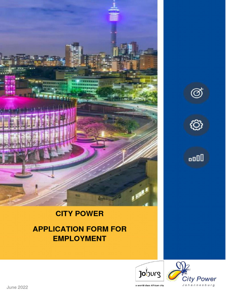 City Power Application Form For Employment | PDF | Recruitment | Diploma