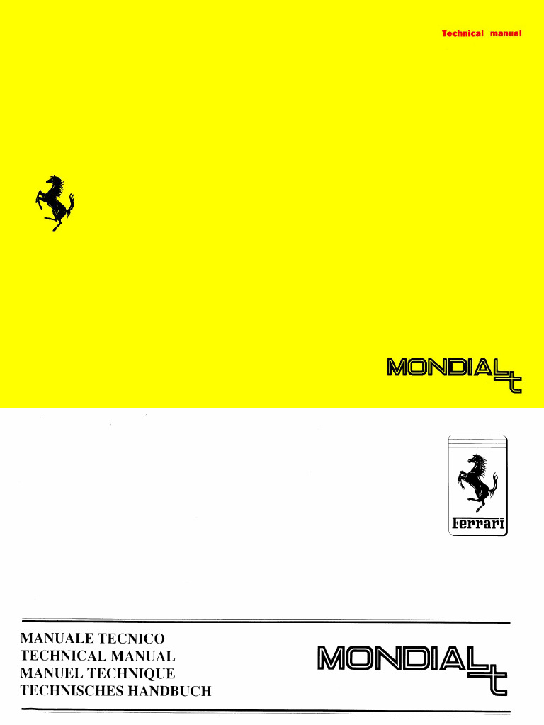 Techical Manual Ferrari Mondial T | PDF