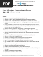 PowerBI Developer - Business Analyst Resume - Hire IT People - We Get IT Done