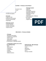 CONTEÚDO PROGRAMÁTICA BIOLOGIA PRÉ MED Dividido - Atual