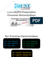 Contrações de Preposições +pronomes Demonstrativos