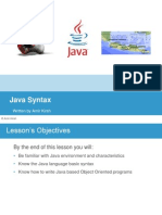 Java Syntax: Written by Amir Kirsh