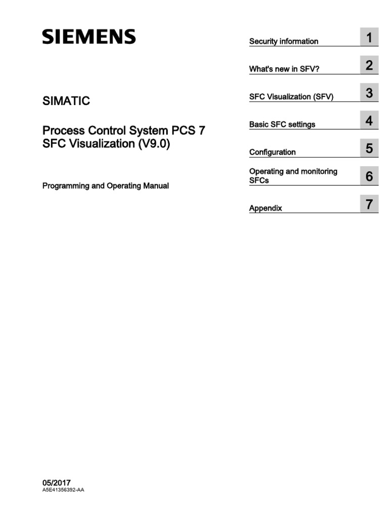 PCS 7 V9.0 SFC Visualization - Programming and Operating Manual - 05 ...