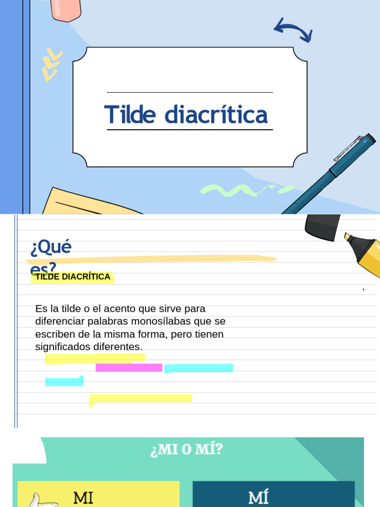 Tilde Diacrítica: Uso y Ejemplos | PDF | Lingüística