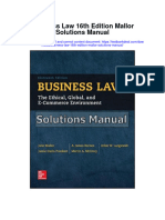 Instant Download Business Law 16th Edition Mallor Solutions Manual PDF Full Chapter