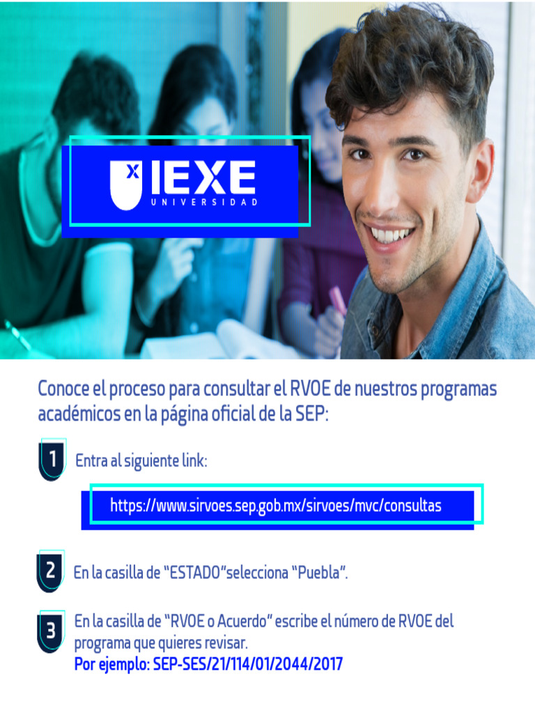 Consulta RVOE IEXE Universidad Puebla | PDF