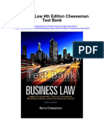 Instant Download Business Law 9th Edition Cheeseman Test Bank PDF Full Chapter