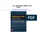 Instant Download Business Law 16th Edition Mallor Test Bank PDF Full Chapter