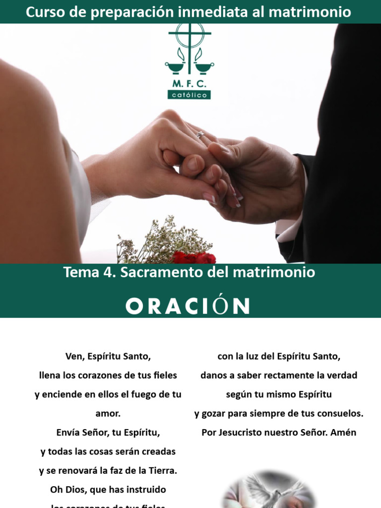 Sacramento del Matrimonio en Cristo | PDF | Matrimonio | Amor