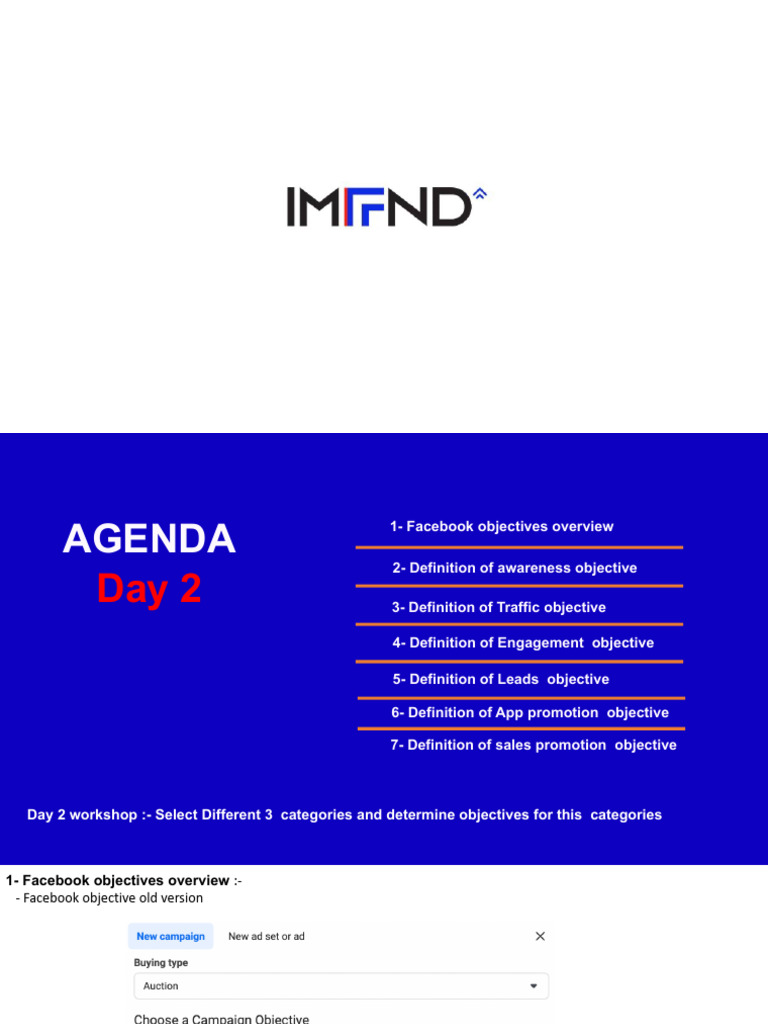 Facebook Advertising Objectives Explained | PDF | Facebook | Websites