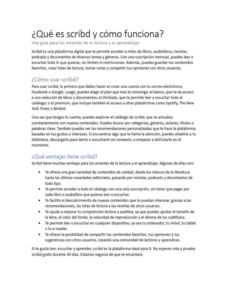 Qu es scribd y c mo funciona pdf scribd podcast